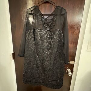 Bundle 2 for $30. Chic Black Lace Little Black Dress. Size 18W.